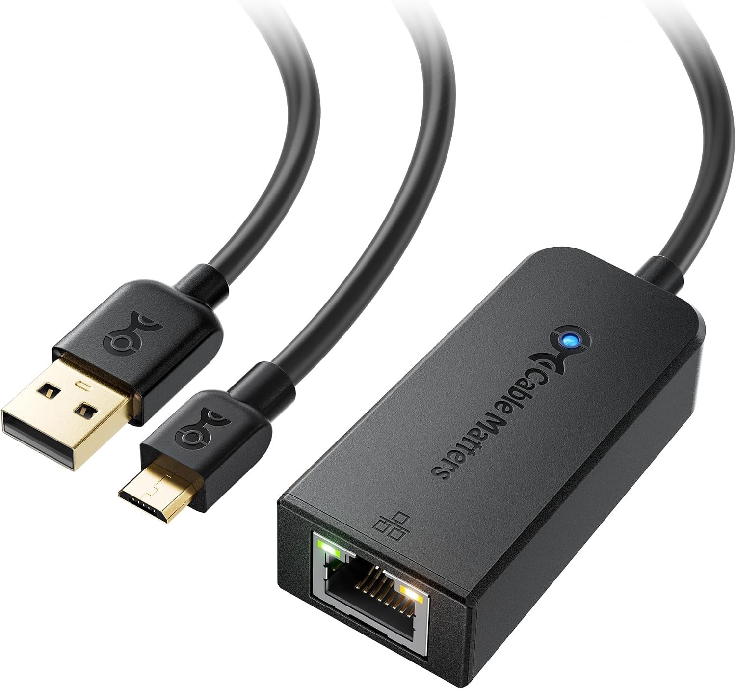Lot of 6 NEW Cable Matters 202053 Micro USB Ethernet Adapter Fire TV Chromecast