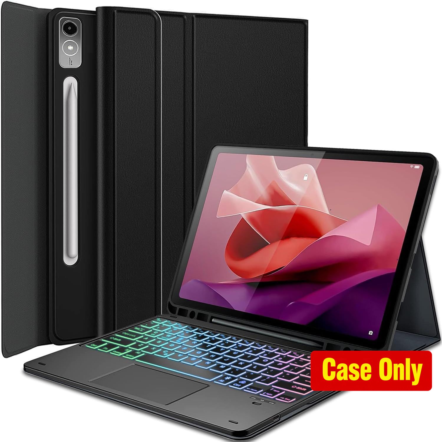 Case for Lenovo Tab P12 12.7 Inch Tablet, Detachable Bluetooth Trackpad Keyboard