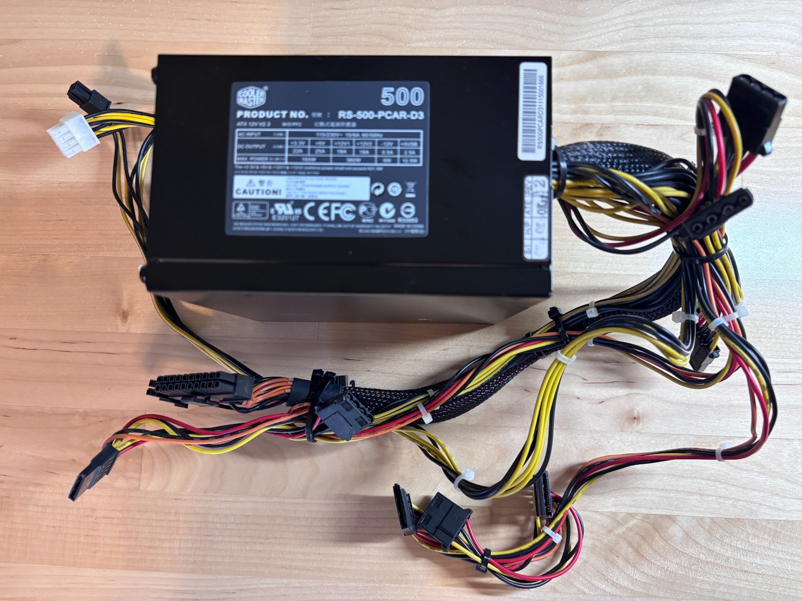 Cooler Master RS-500-PCAR-D3 500W ATX Power Supply PSU Tested Working
