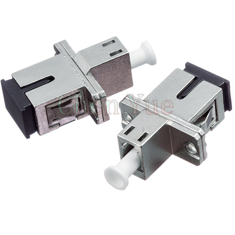2pcs SC UPC - LC UPC Fiber Optical Hybrid Adapter SM Single Mode Simplex Adapter