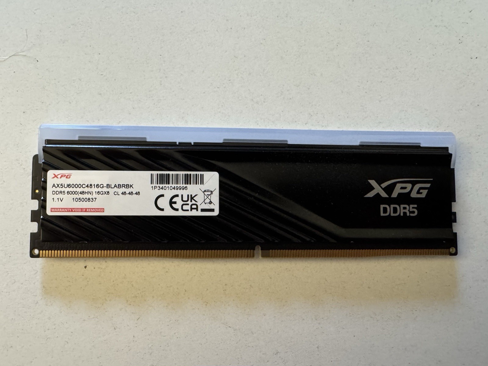 XPG Lancer Blade RGB 16GB 6000MT/S DDR5 RAM (AX5U6000C4816G-BLABRBK)