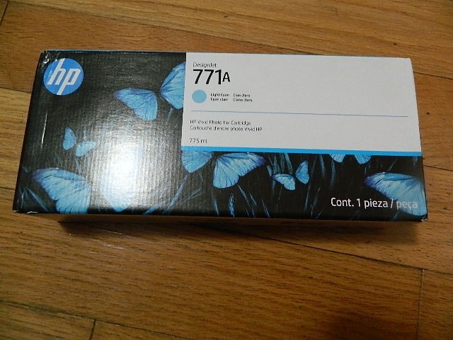 2025 GENUINE HP 771A Light Cyan 775ml Cartridge B6Y20A DESIGNJET Z6200 NEW SEALE