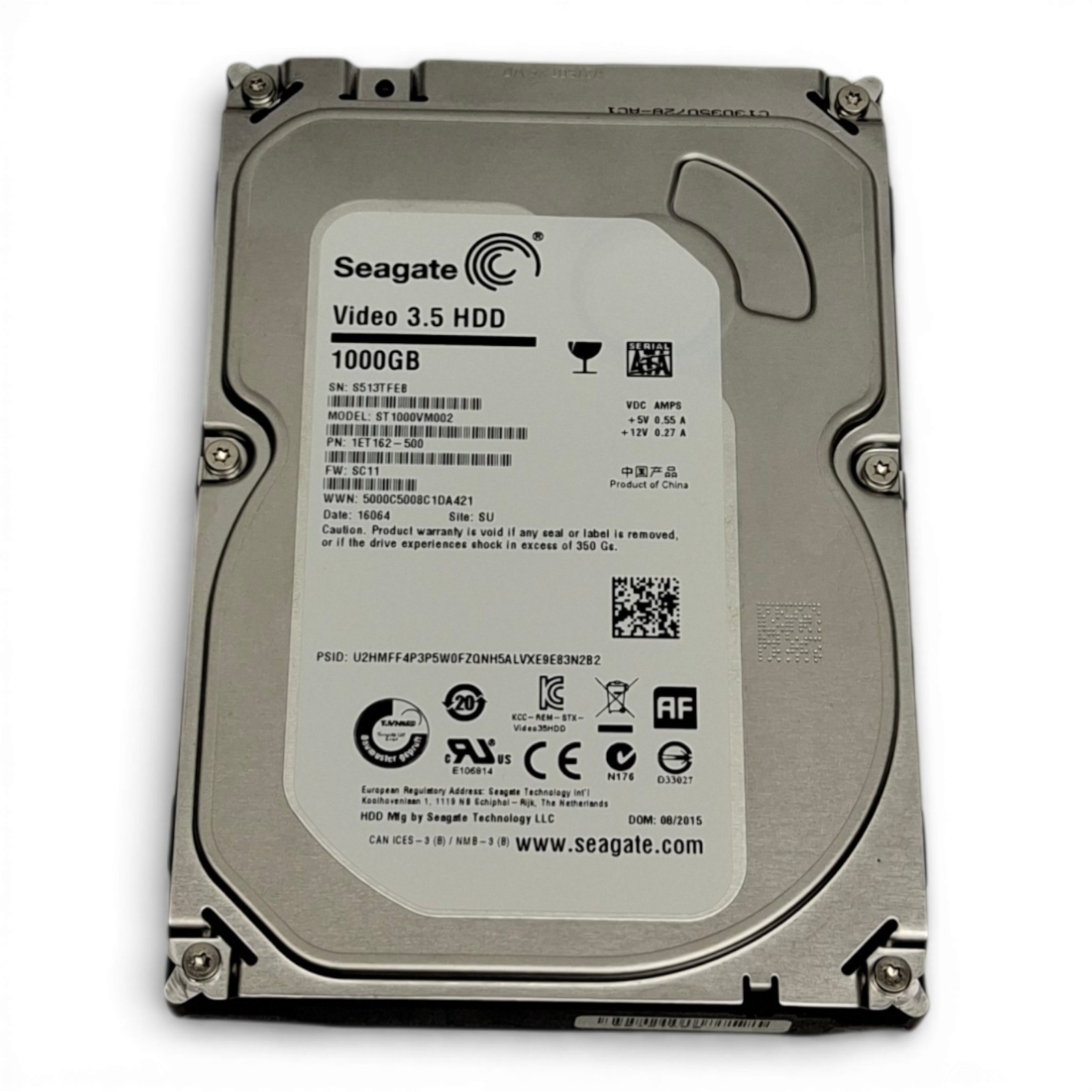 FIT FOR Seagate ST1000VM002 1TB 5900RPM 3.5" SATA 6Gb/s HDD