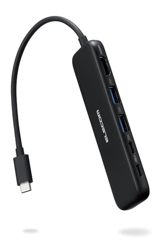 ELECOM USB-C Hub Docking Station 5in1 100W PD Compatible HDMI 4K30Hz High Speed