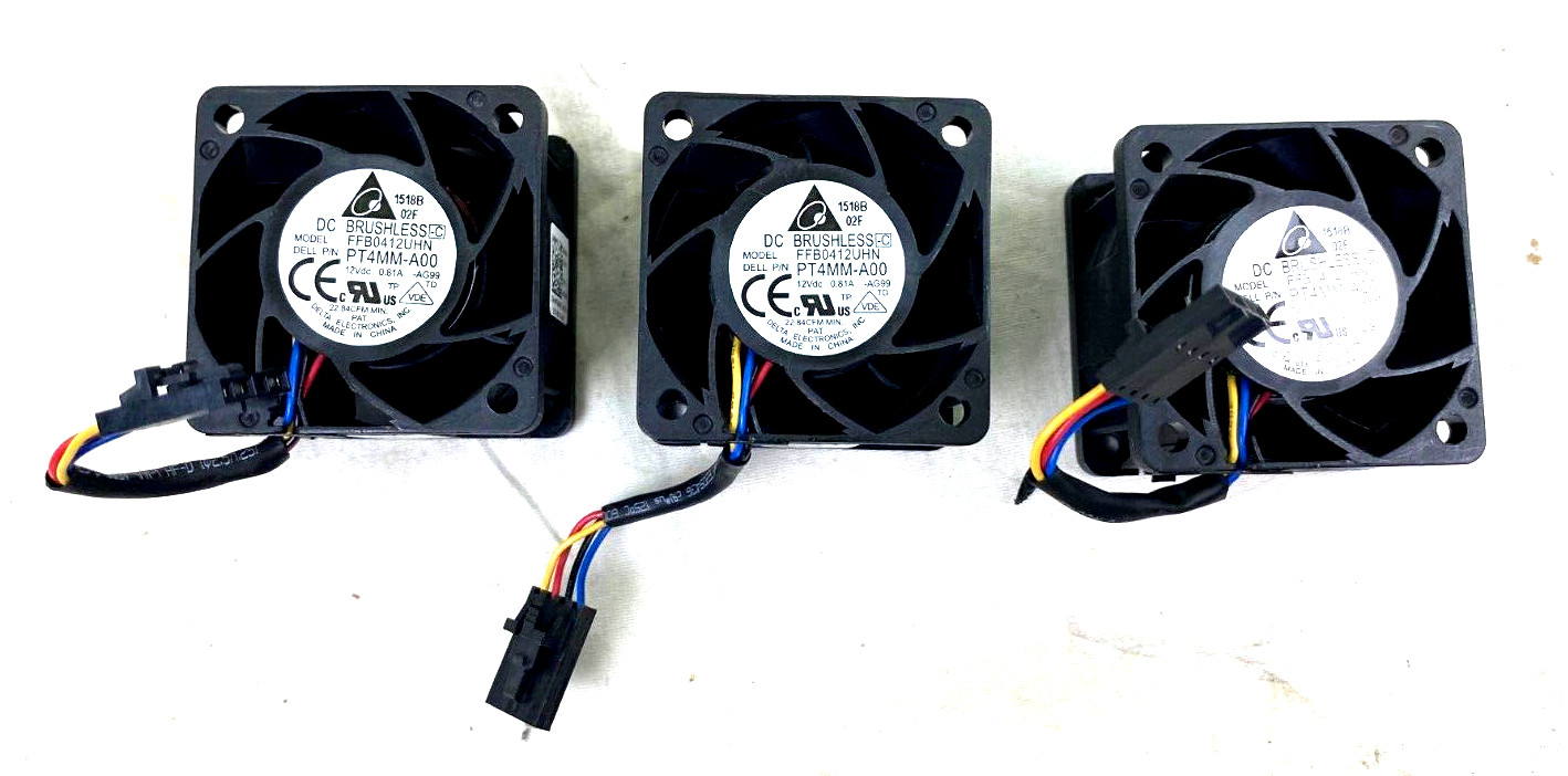 Intel Delta DC Brushless Fan FFB0412UHN Lot of 3 | Used