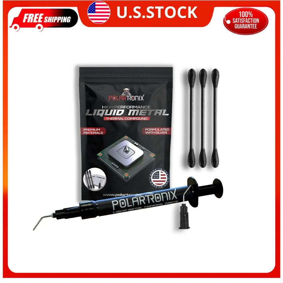 PolarTronix Liquid Metal Thermal Paste 1 Gram for CPU GPU PS5 Xbox Series X S