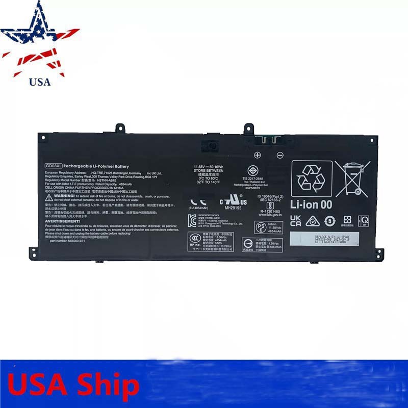 59.16Wh GD03XL GD03059XL Original New Battery for HP Envy x360 2-in-1 14-fc0000