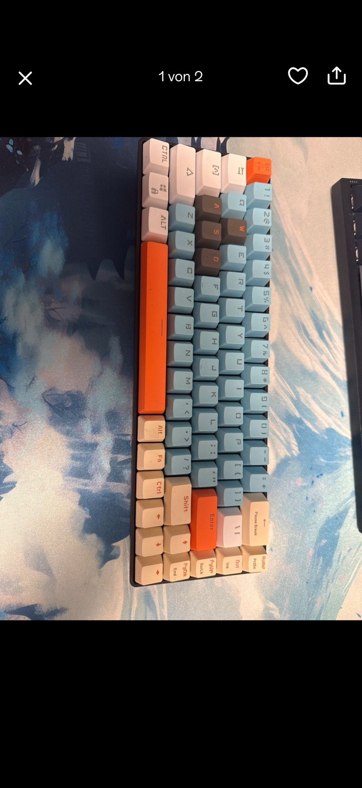Ziyoulang RK68 Wireless Mechanical Keyboard, Bluetooth 5.0/2.4Ghz QWETRY Engli