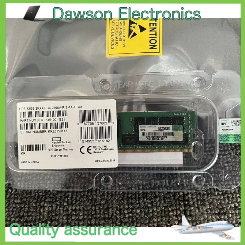815100-B21 850881-001 840758-091 HPE 32GB DDR4 PC4-2666V GEN10 ECC Server Memory