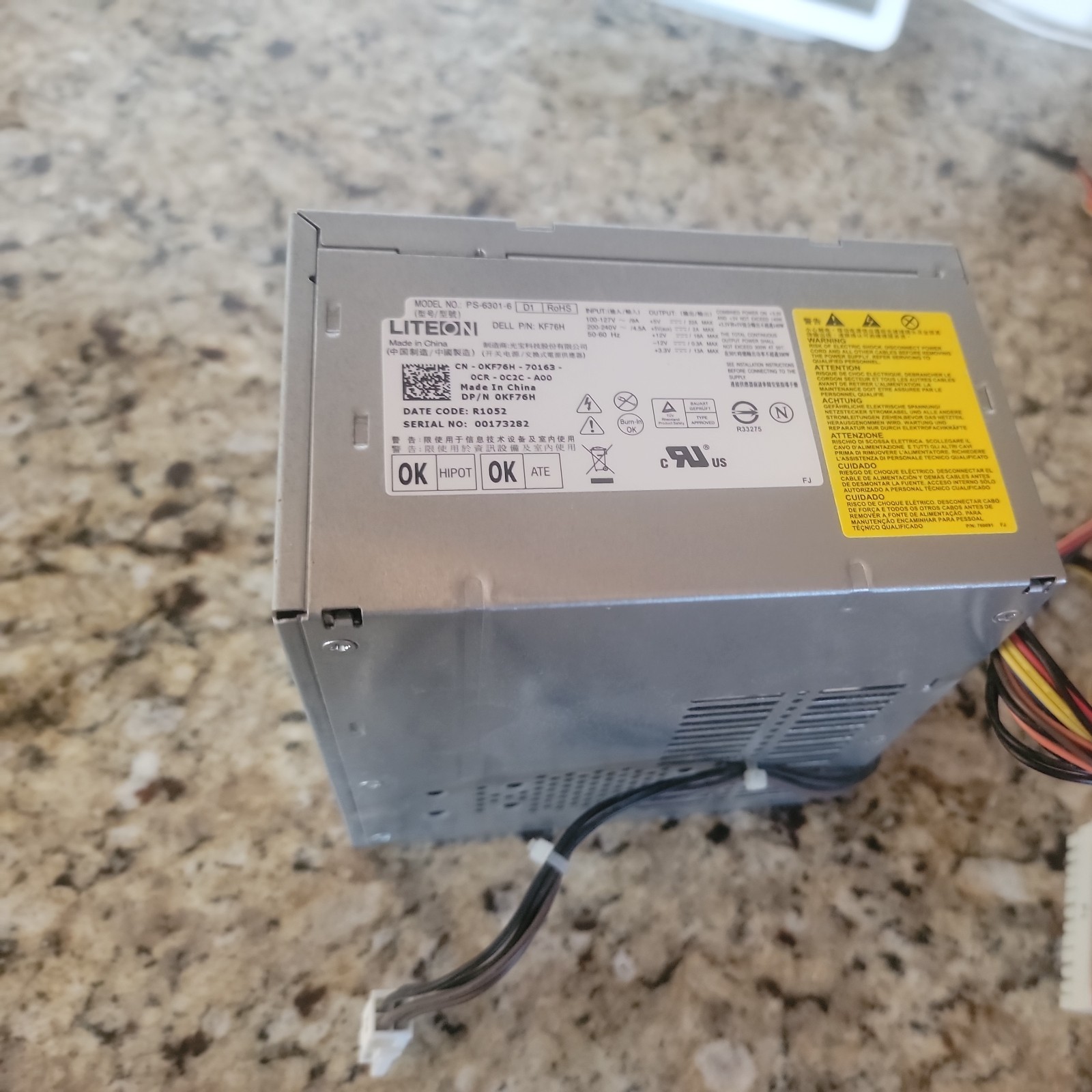 LITEON PS-6301-6 300W Power Supply N383F 0N383F
