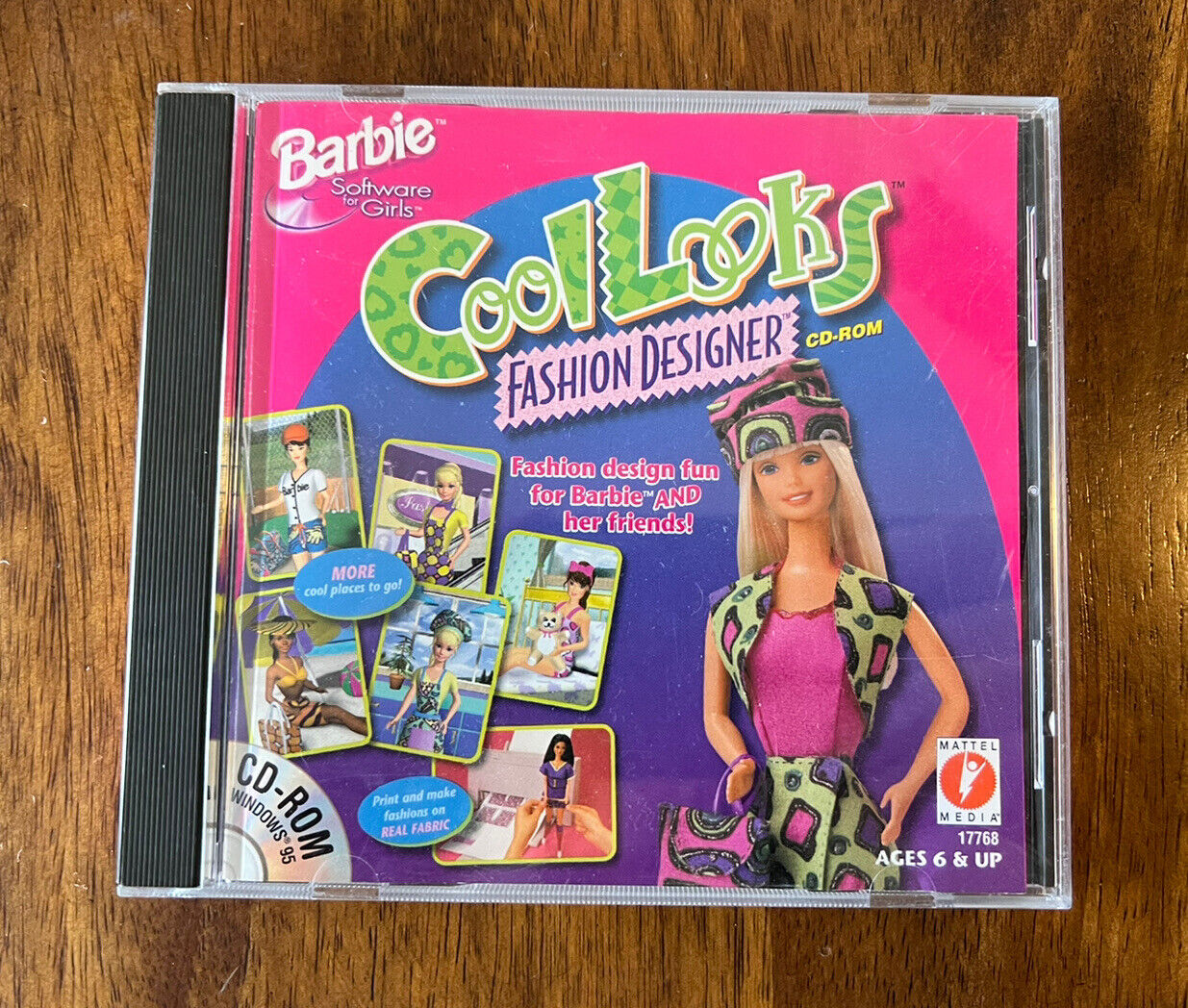 Cool Looks Barbie Fashion Designer CD-ROM (PC, 1997) Mattel Software for Girls
