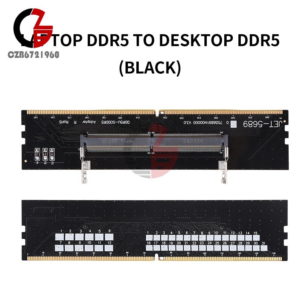2PCS Laptop DDR5 RAM to Desktop Adapter Card Memory Tester SO-DIMM to PC DDR5
