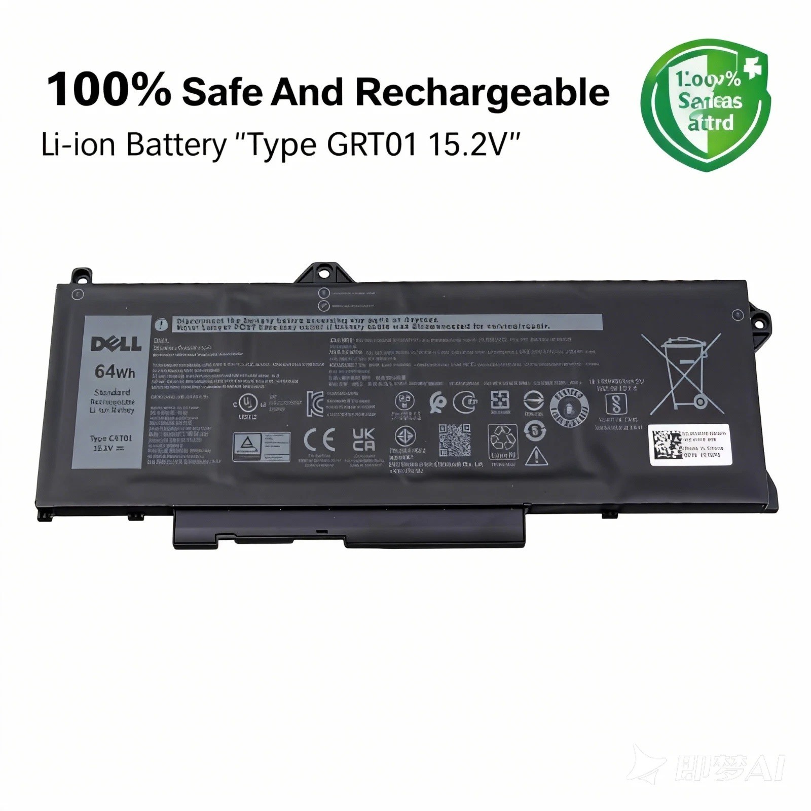 New OEM DELL GRT01 R05P0 15.2V 64Wh 4Cell Battery Dell Precision 15 3571 Laptop