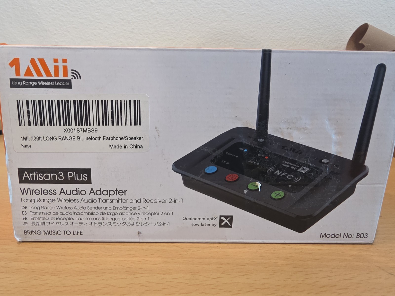 B03 Plus Bluetooth 5.0 Transmitter Receiver for TV, HiFi Wireless Audio Adapter