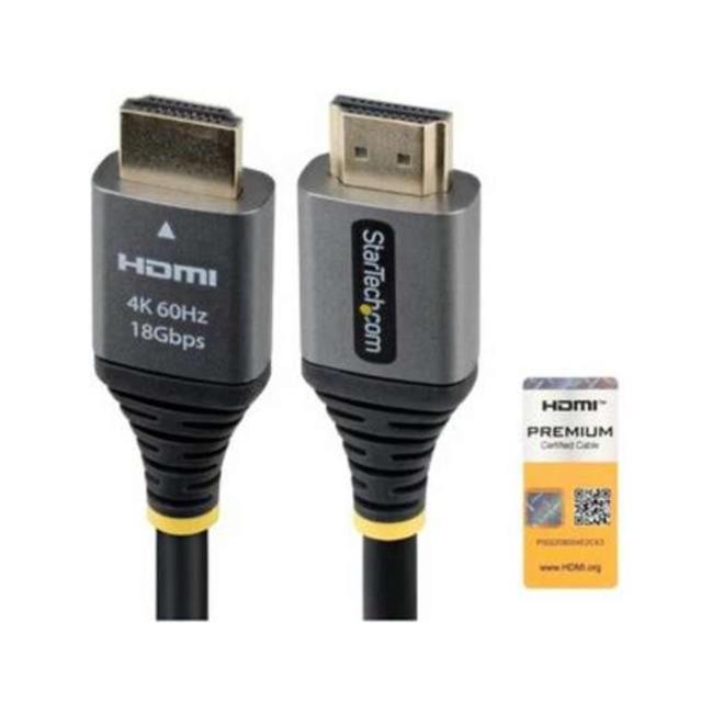 Startech HDMMV15F 15 ft. 4K 60Hz HDMI 2.0 Cable Black & Silver