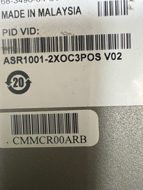 Cisco ASR1001 Aggregation Service Router , 2x ASR1001-PWR-AC