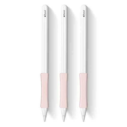 3 Pack Pink iPencil Grips Case Cover Ergonomic Silicone Sleeve Holder 