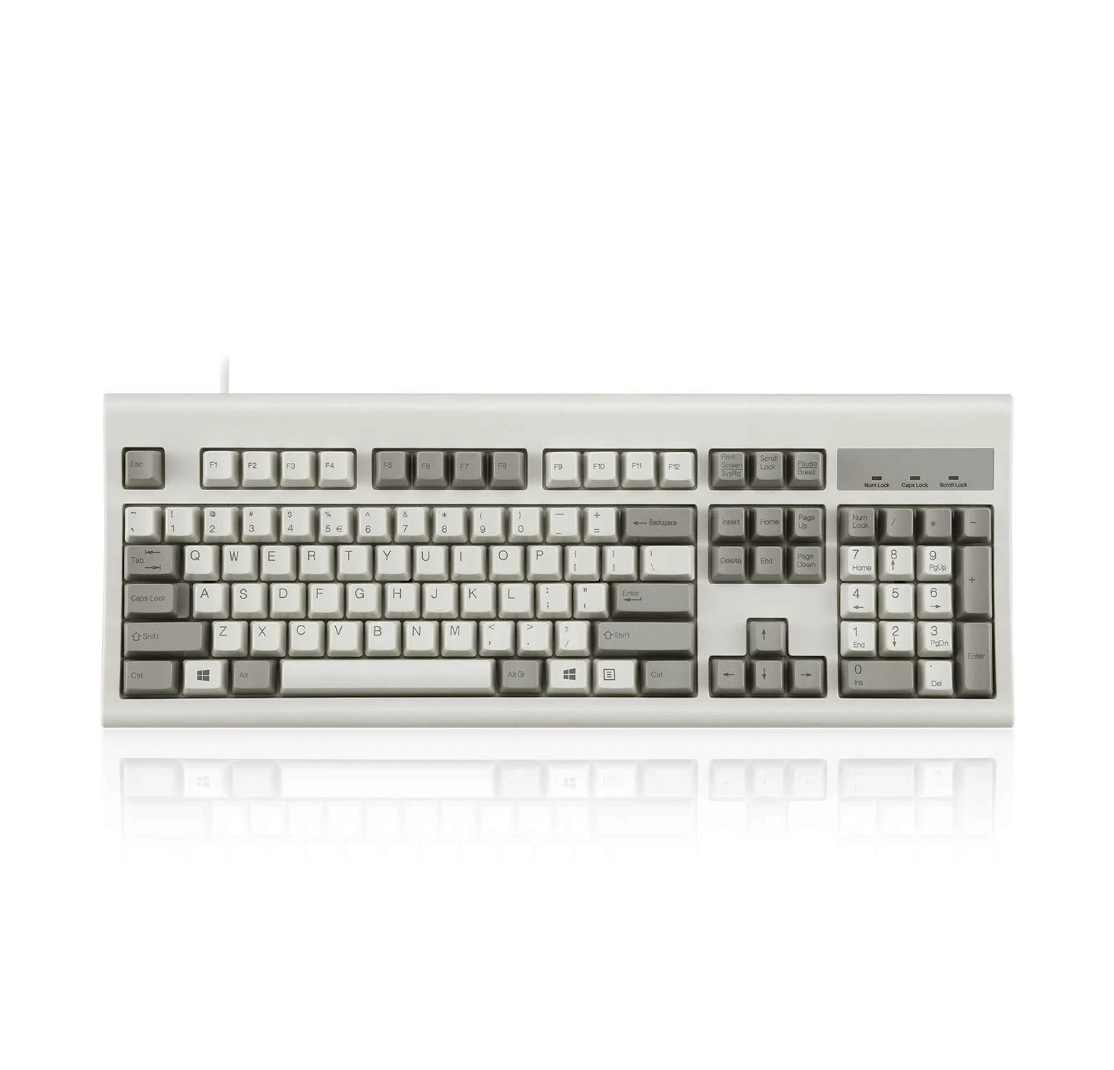 PERIBOARD106M Wired Performance FullSize USB Keyboard Classic Retro Gray