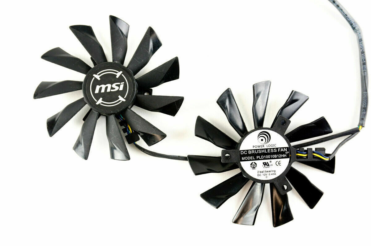 Pair Fans Cooler Fan For MSI R7 260X R9 280 PLD10010B12HH 95mm Graphics Card