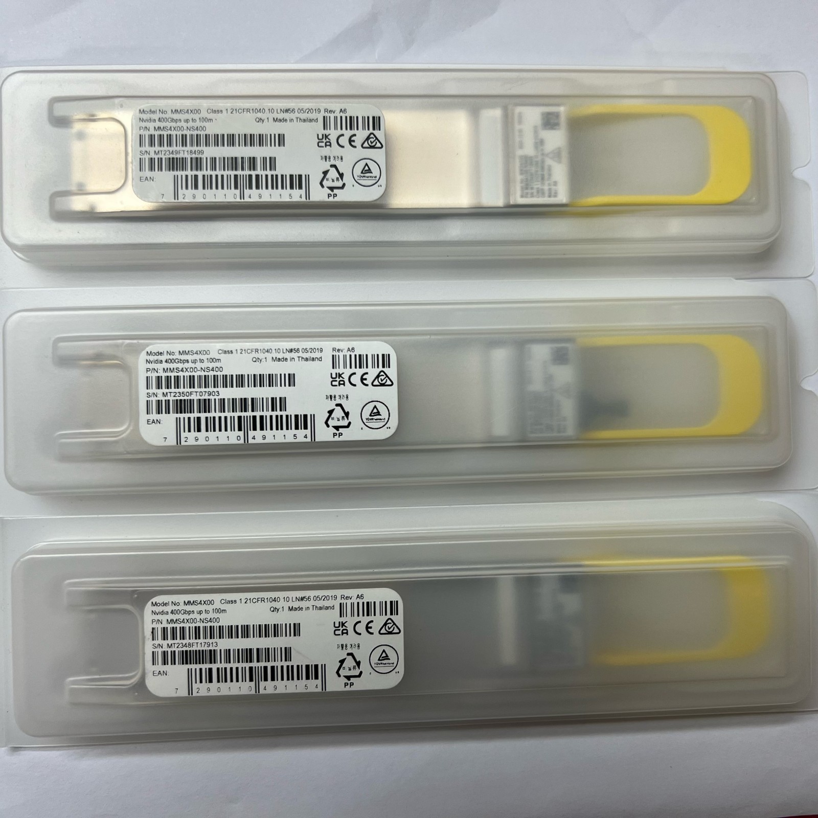 1PC NVIDIA MMS4X00-NS400 400Gbps Single Port OSFP DR4 1310nm 100m MPO-12 Transce