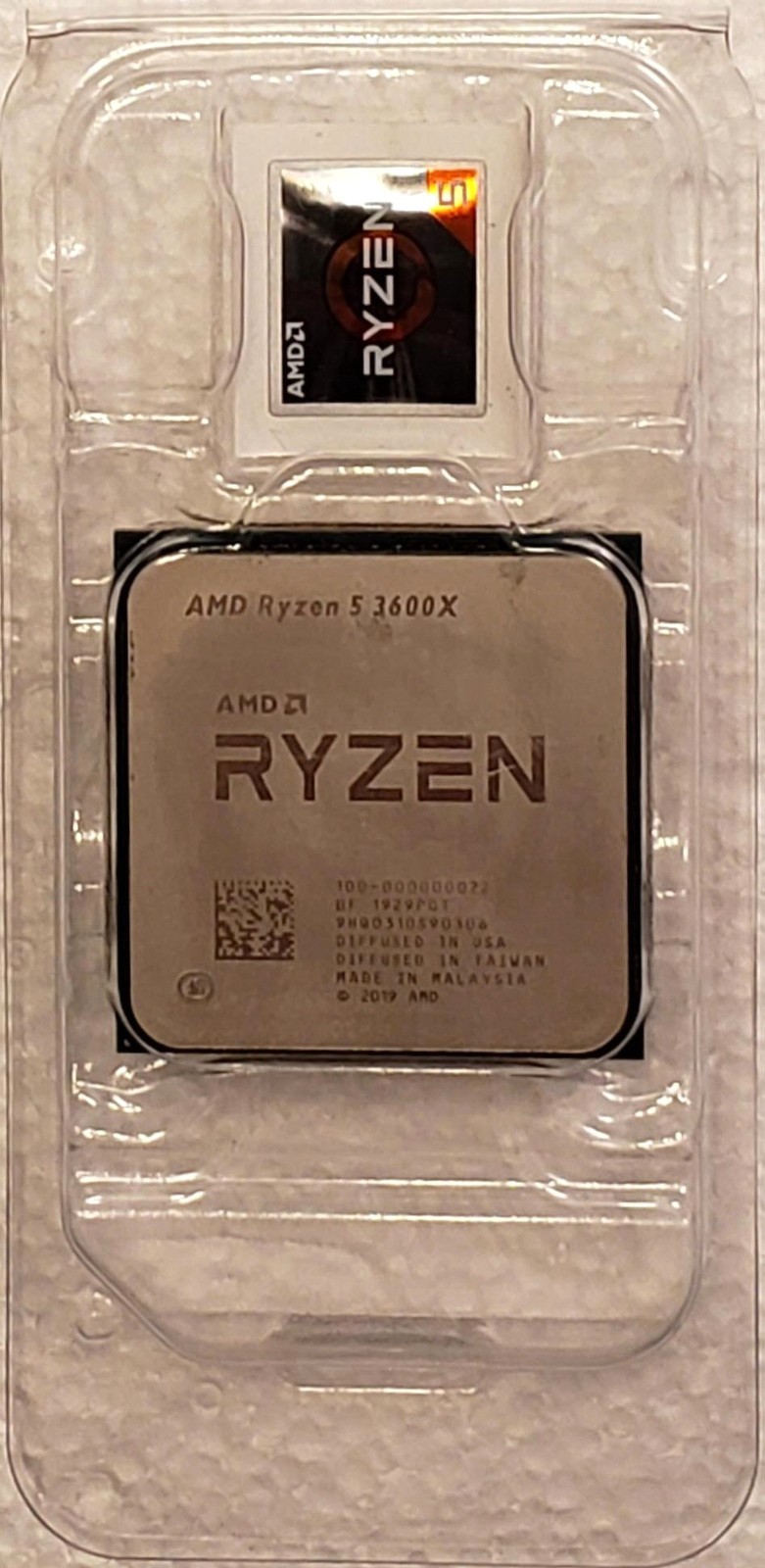 AMD RYZEN 5 3600X 6-core 12-thread 3.8 GHz base clock AM4 CPU Processor