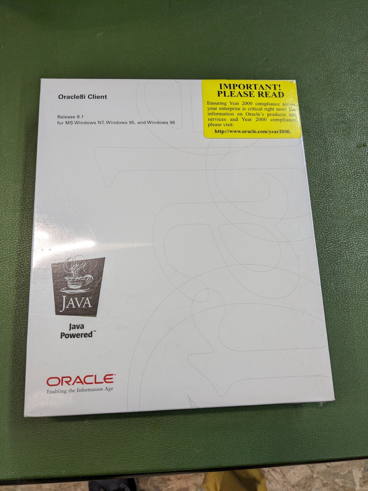 Oracle8i Client Release 8.1 MS Windows NT, 95, 98 Kit #: F50199-01