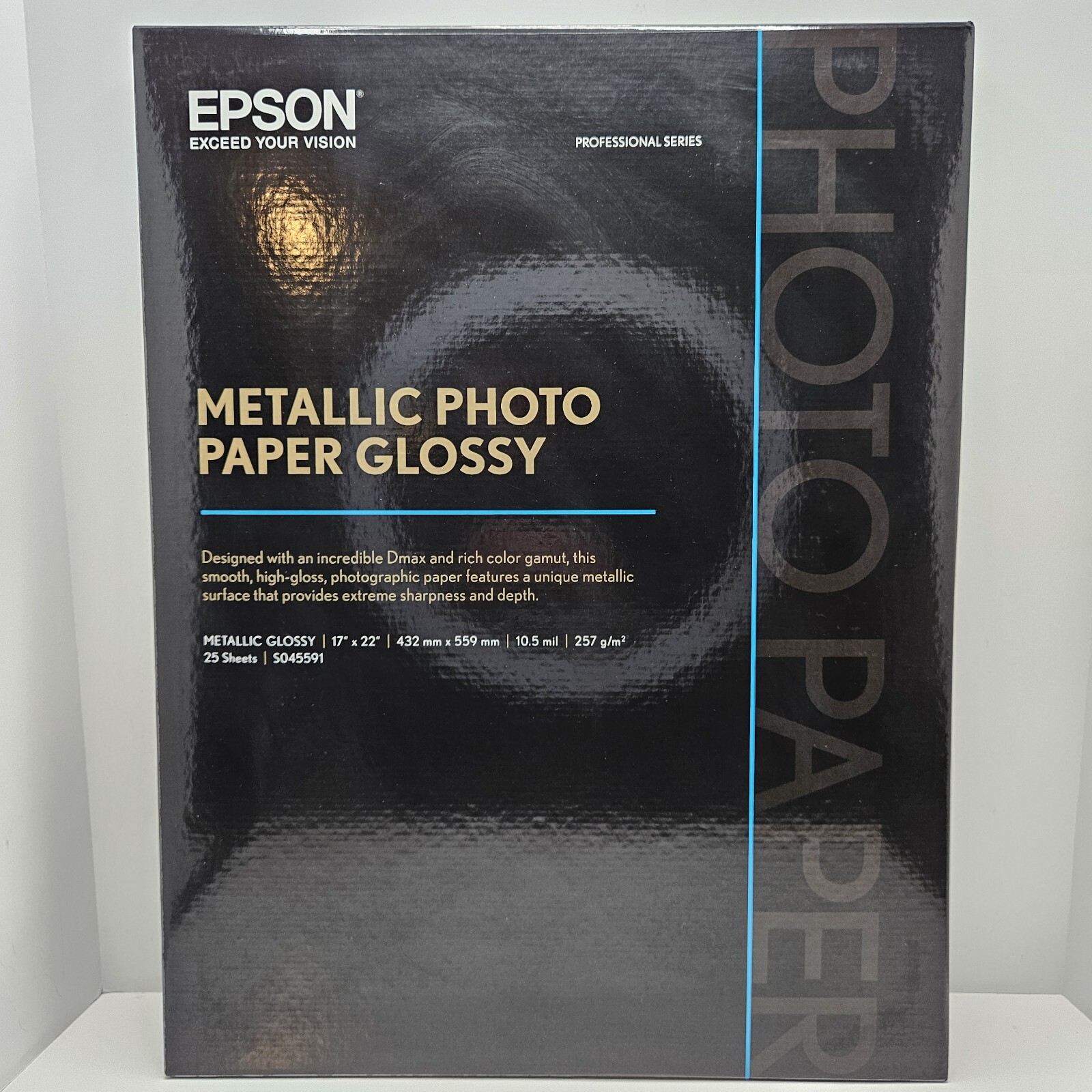 Epson S045591 Metallic Photo Paper Glossy - 17" x 22" (25 Sheets) NEW Sealed 