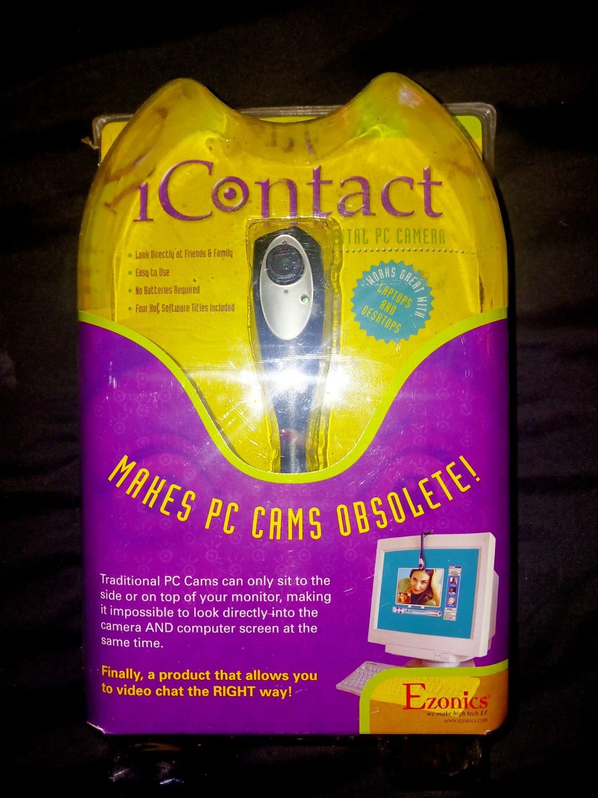 Ezonics EZ-612 iContact 0.1MP Effective Pixels USB1.1 WebCam Sealed In Box