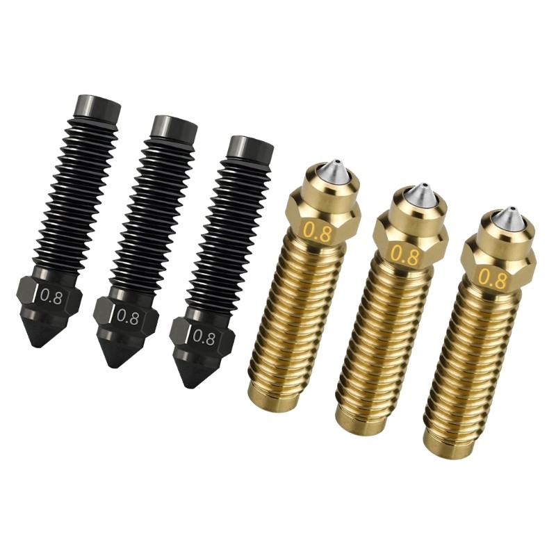 Universal 3D Printer Nozzle Set 4 Size Alloy Construction AntiClogging
