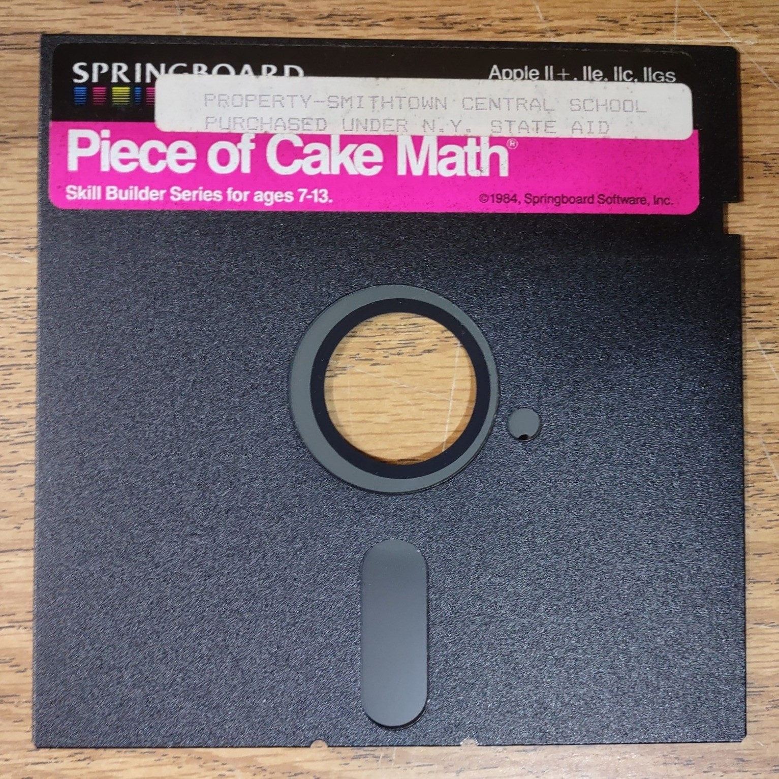Springboard Piece of Cake Math Apple II IIe IIc IIGS 5.25 Floppy Disk 1984