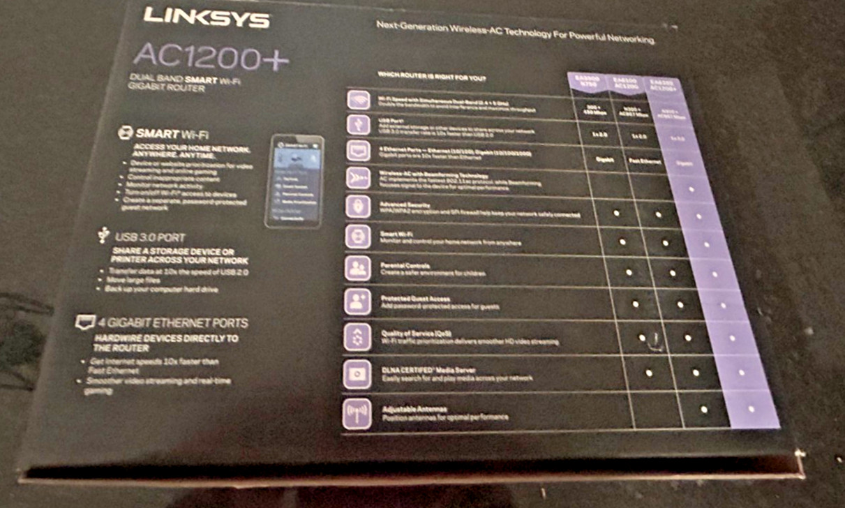 Linksys AC1200+ EA6350 Dual-Band Smart Wi-Fi Wireless Router Gigabit Ports