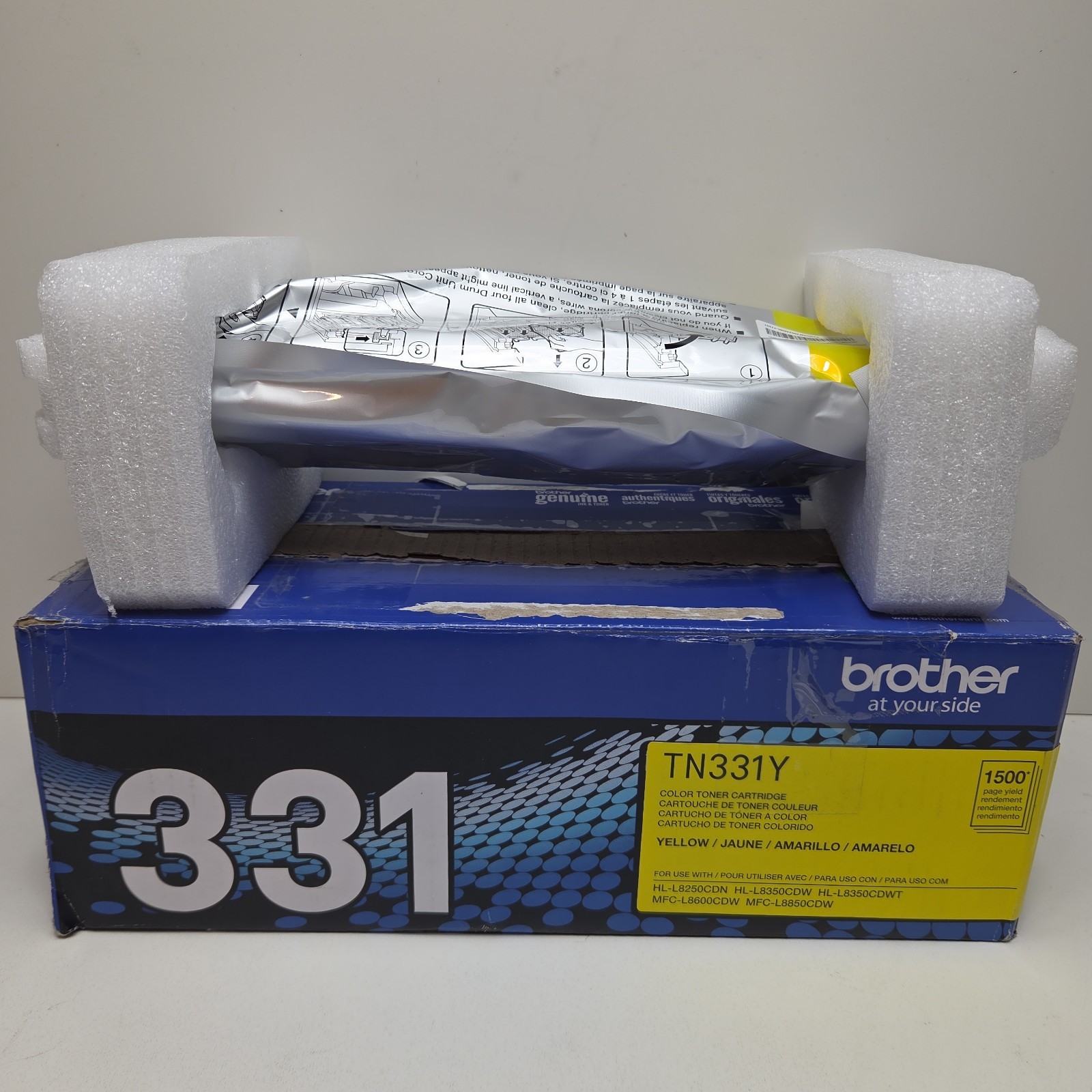 GENUINE - BROTHER TN331Y YELLOW TONER CARTRIDGE - TN-331Y - OPEN BAG
