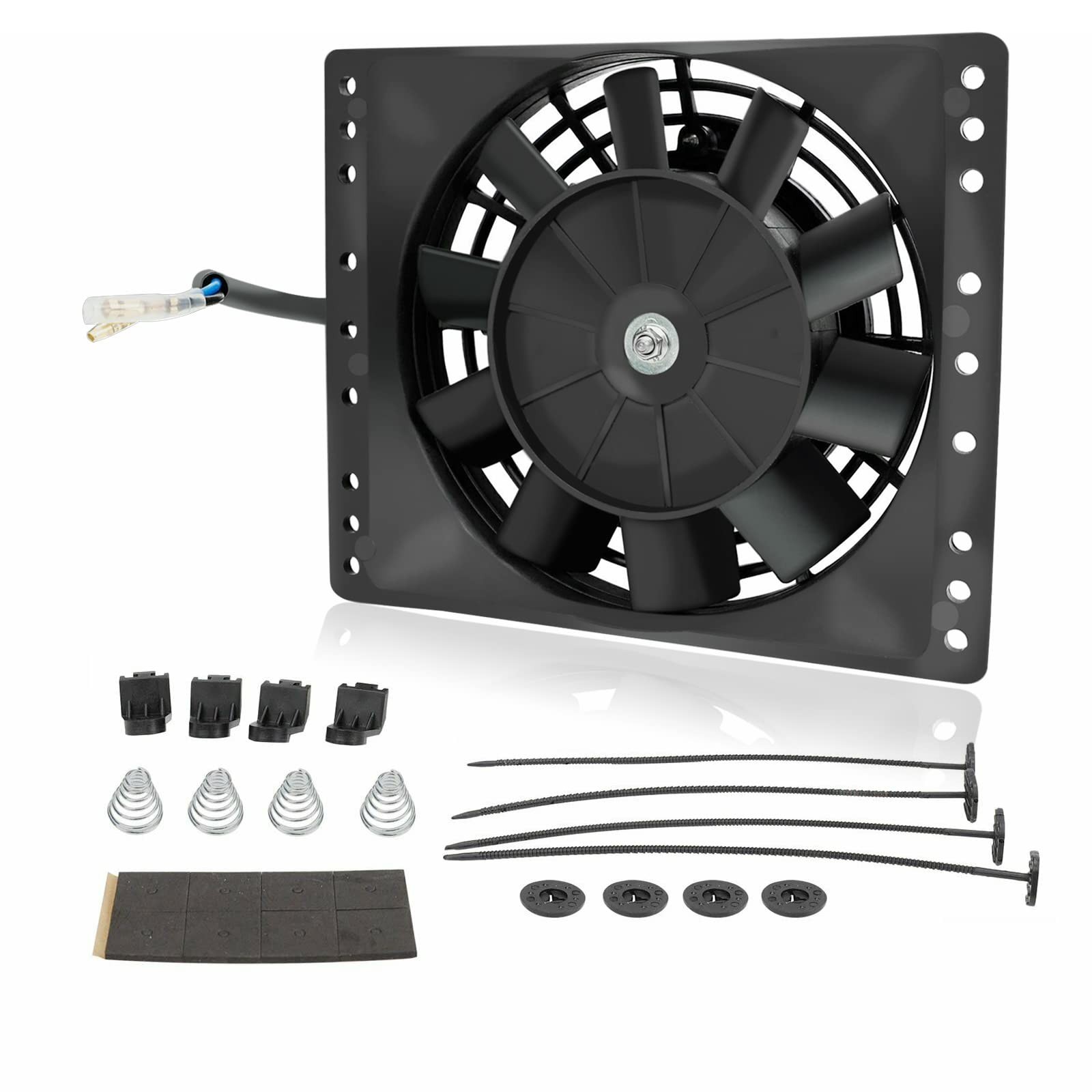 6'' Push Pull Electric Cooling Fan 650CFM Radiator Oil Cooler Kit Universal