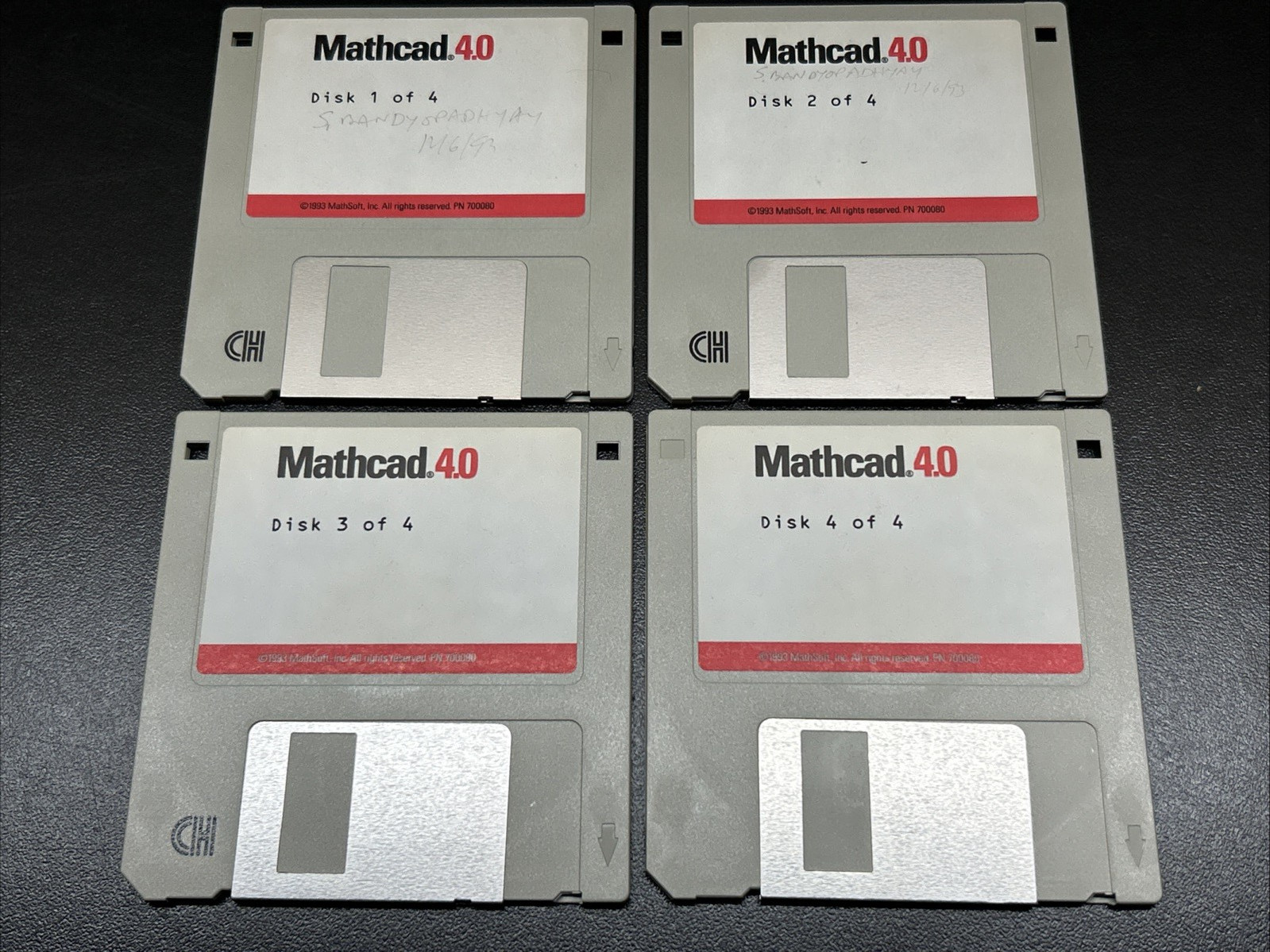 Mathcad 4.0 - 3.5" Floppy Disks - 1993 - Vintage Software