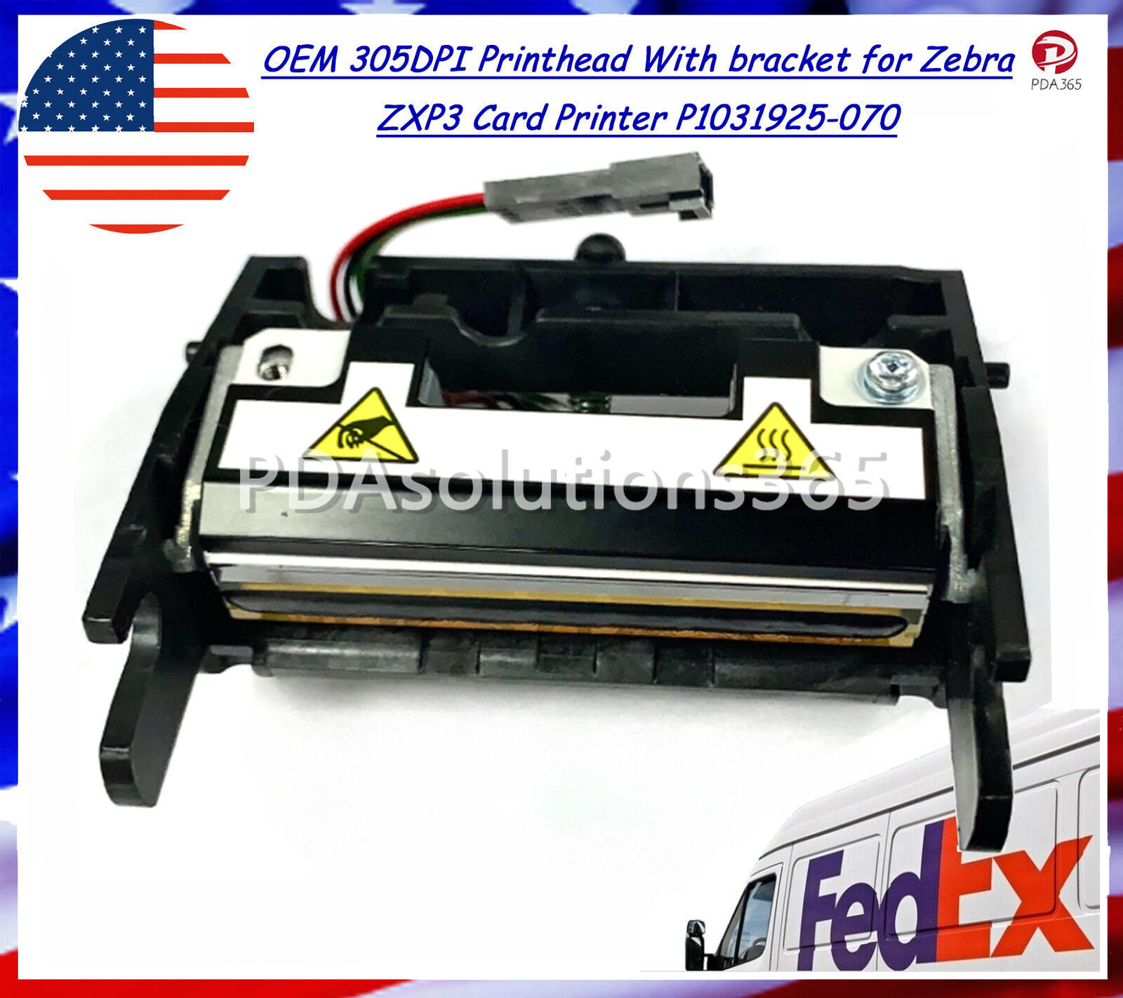 OEM 305DPI Printhead With bracket for Zebra ZXP3 Card Printer P1031925-070