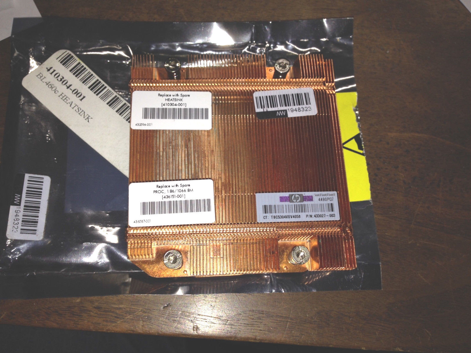 HP 410304-001 409495-001 Proliant BL460 Heatsink Only 439827-001 Proliant BL460c
