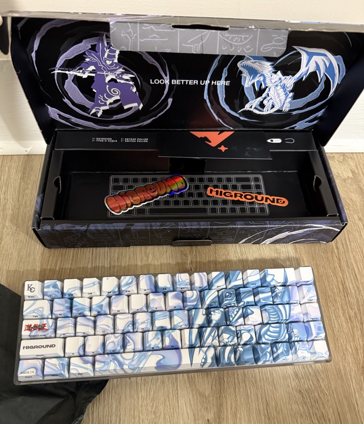New Higround x Yu-Gi-Oh Blue-Eyes White Dragon Basecamp 65 Keyboard Limited #85