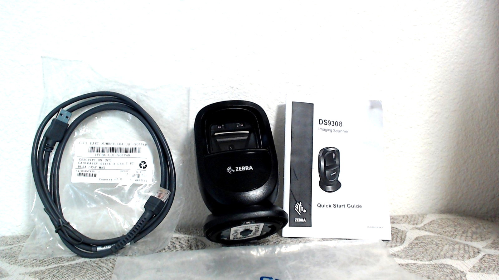 Zebra DS9308 1D and 2D Presentation QR Image Reader Black Barcode Scanner