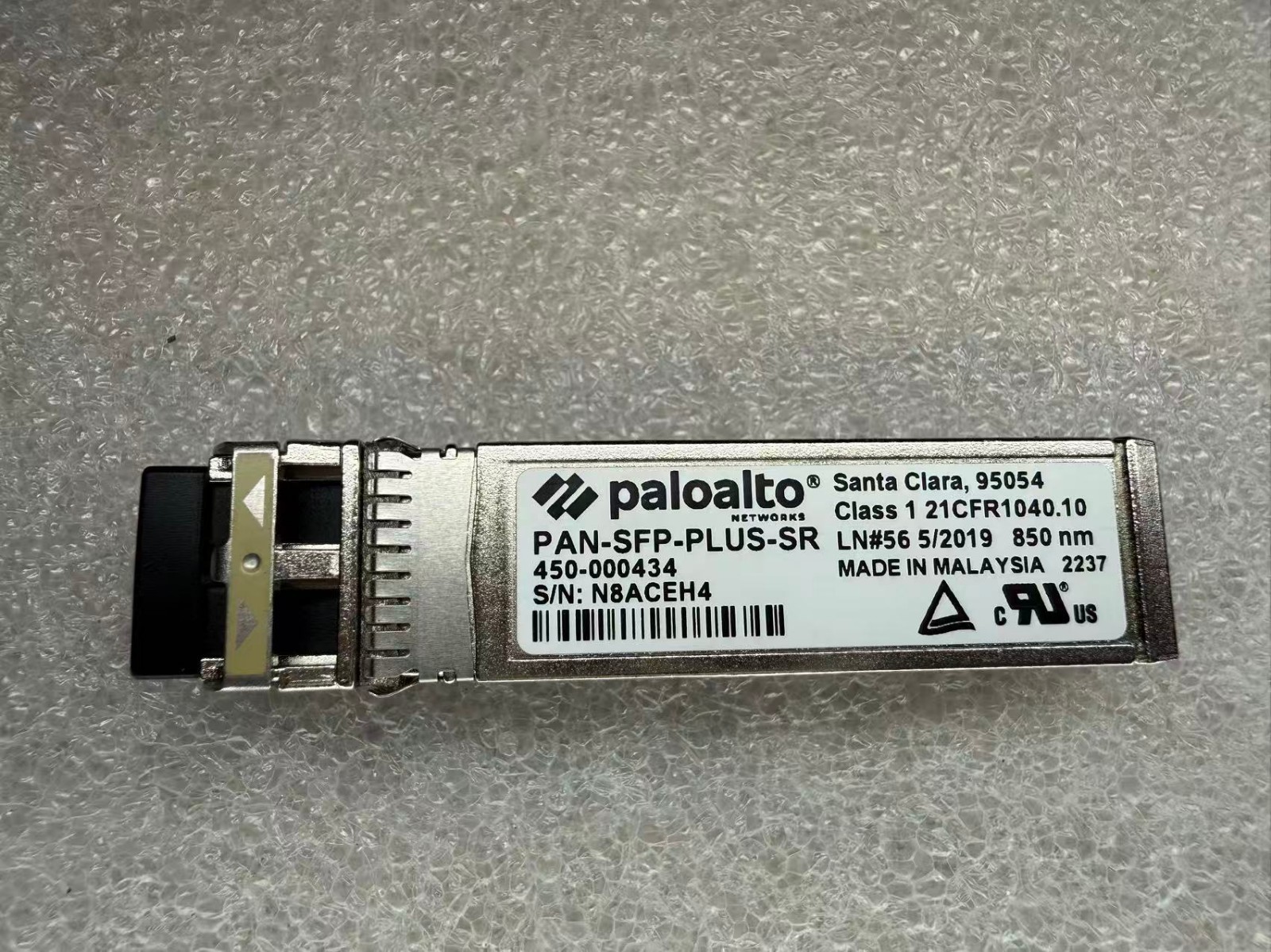 Palo Alto PAN-SFP-PLUS-SR SFP+ 10GBASE-SR 850nm LC Multi Mode PN 450-000434