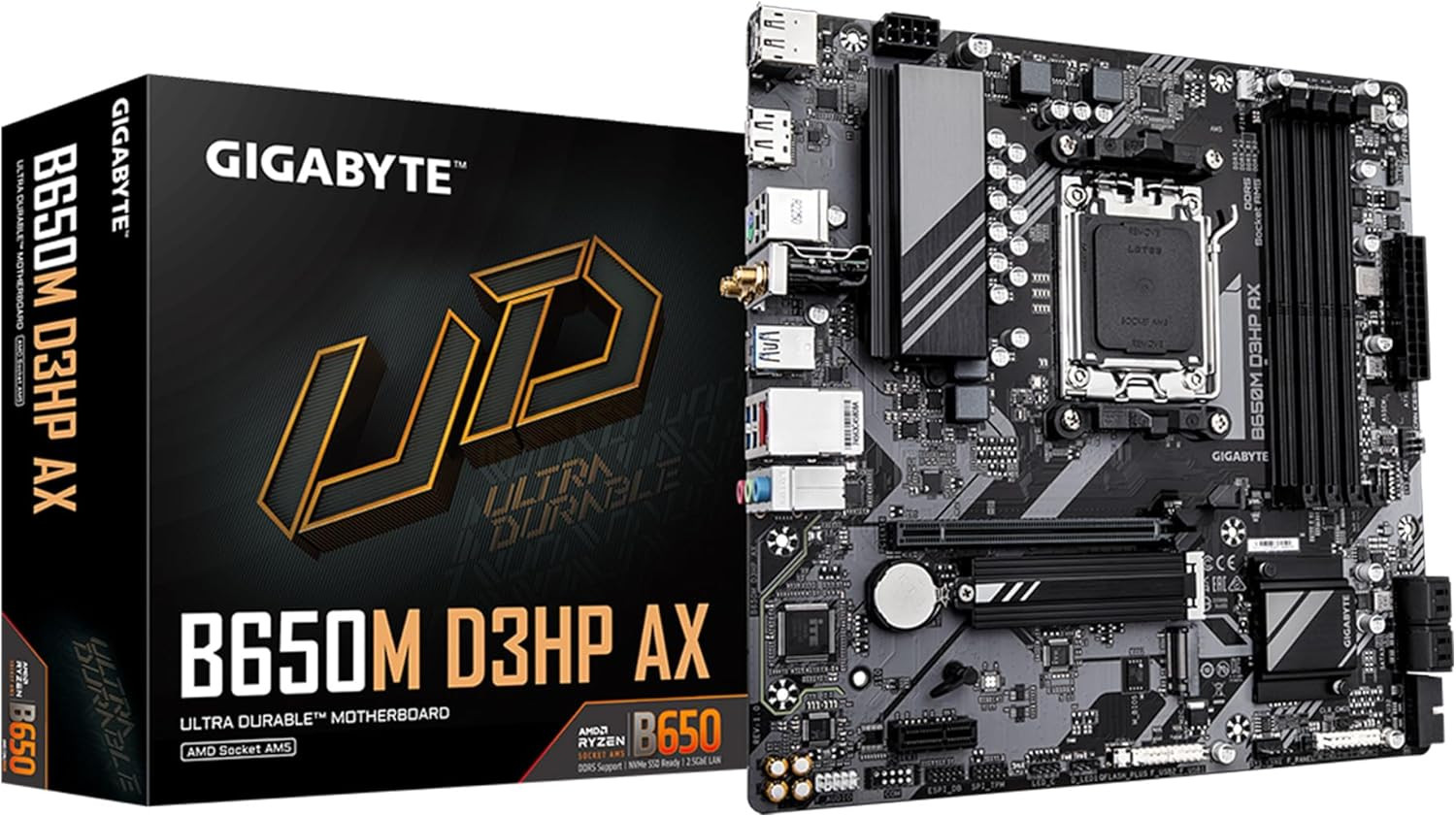 B650M D3HP AX AM5 M-ATX DDR5 Wi-Fi 6E 2.5G LAN USB 3.2 Type-C