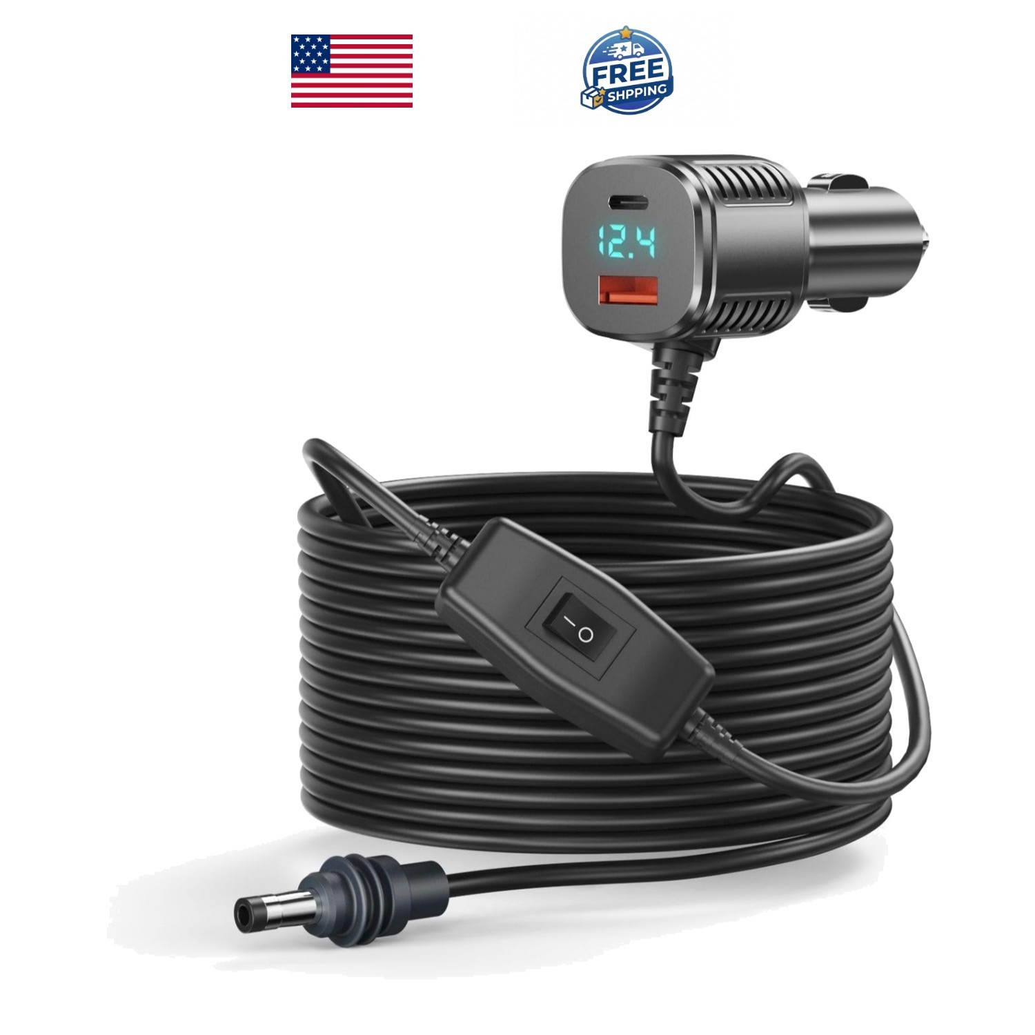 Starlink Mini Cable, 3 in 1 Starlink Mini Car Charger DC Power Cable+ Cigarette