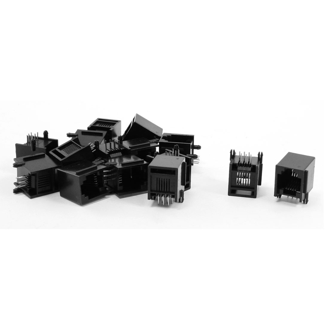15Pcs RJ12 6P6C Network Jacks Sockets 15 x 12 x 14mm
