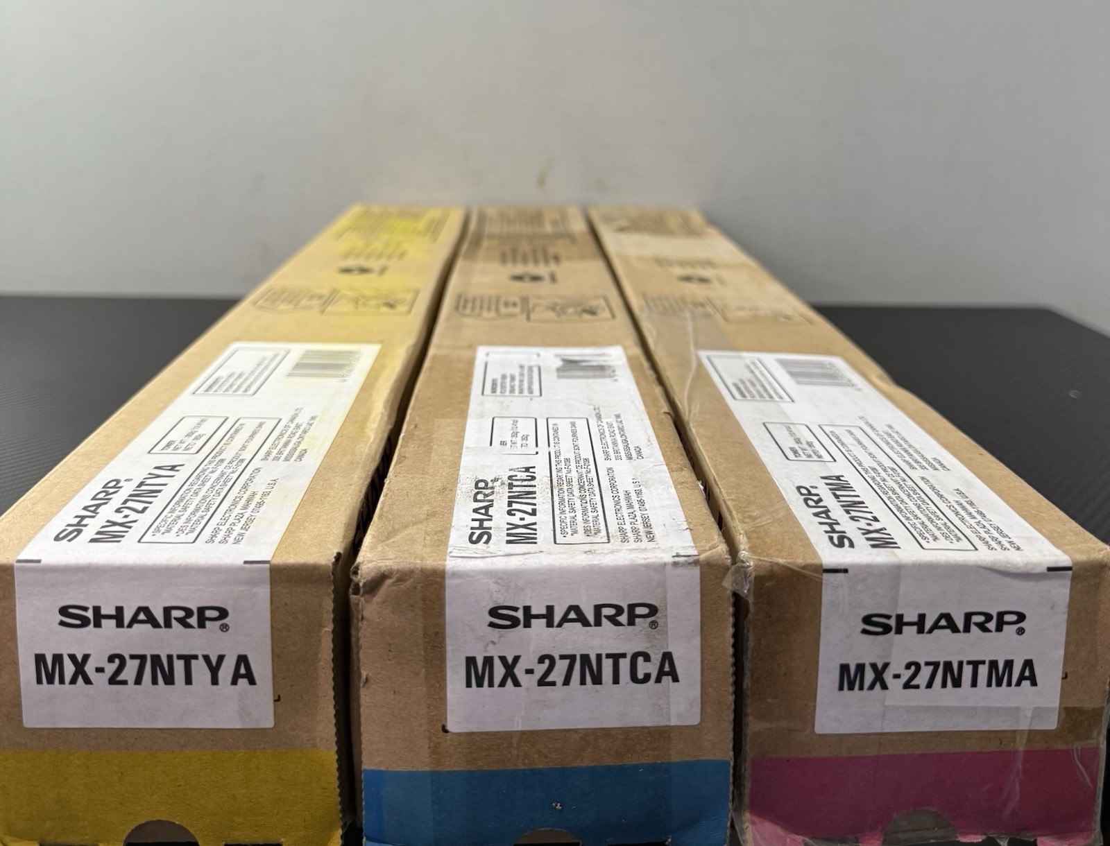 Sharp MX-27NT Toner Set of 3 Colors Yellow Magenta Cyan Sharp MX-2300N MX-2700N