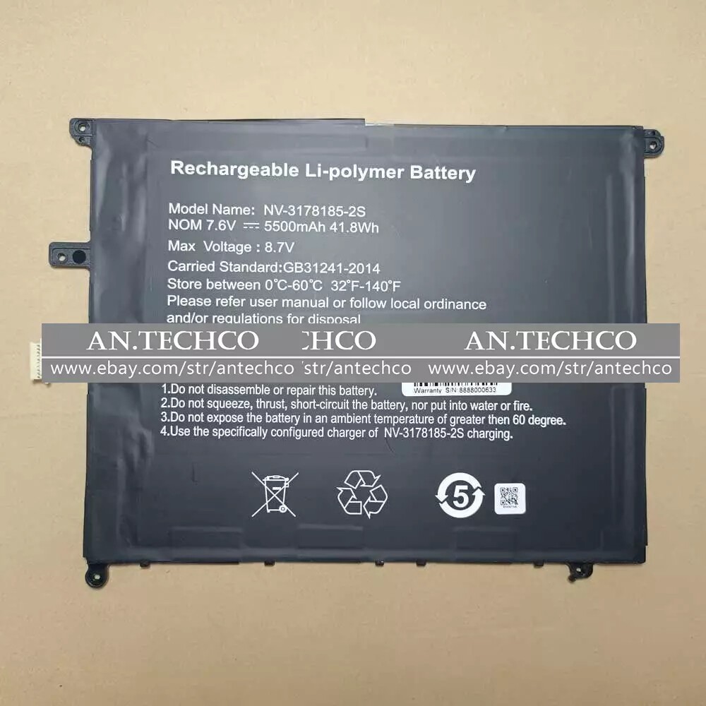 NV-3178185-2S Battery For Digma EVE 15 P417 ES5063EW P418 ES5064EW Tablet PC
