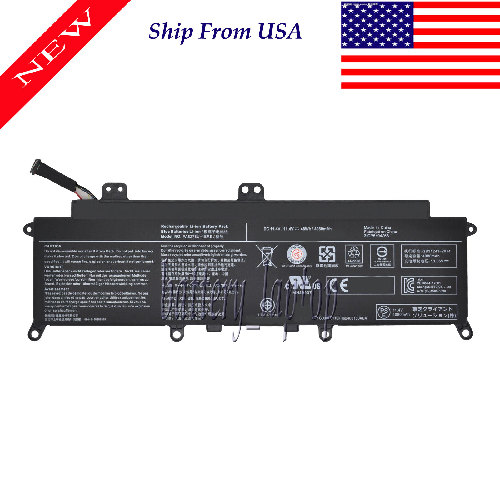Battery for Toshiba Portege X30-E X30-F Series X30-D-123 X30-E-11U X40-D-13C