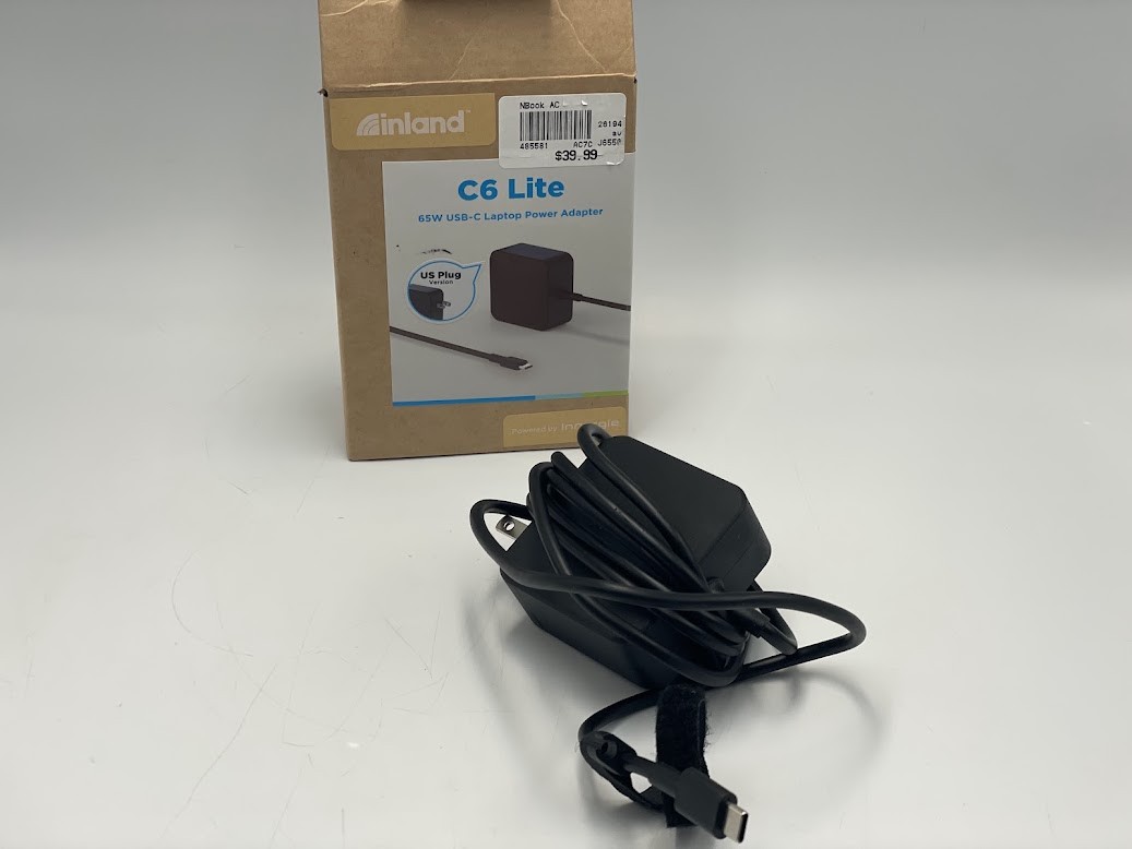Inland 65C 65W PD 3.0 USB Type C Laptop Power Adapter