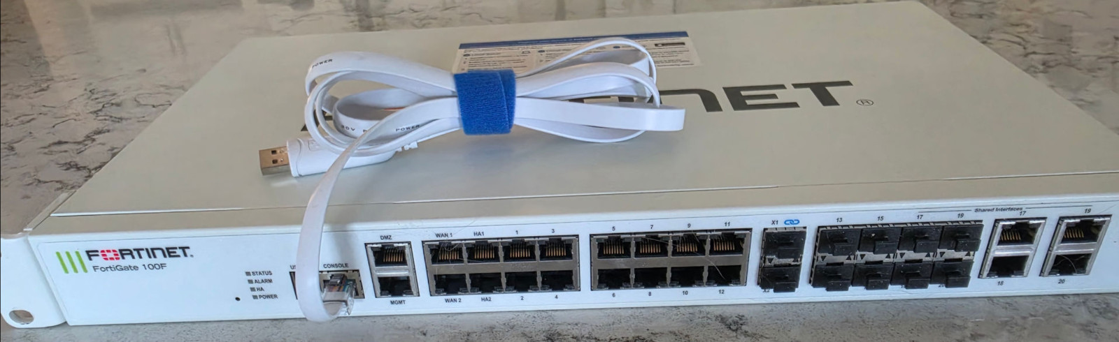 Fortinet FortiGate 100F FG-100F Firewall FortiOS 7.4.7 All Ports Tested CLAIMED