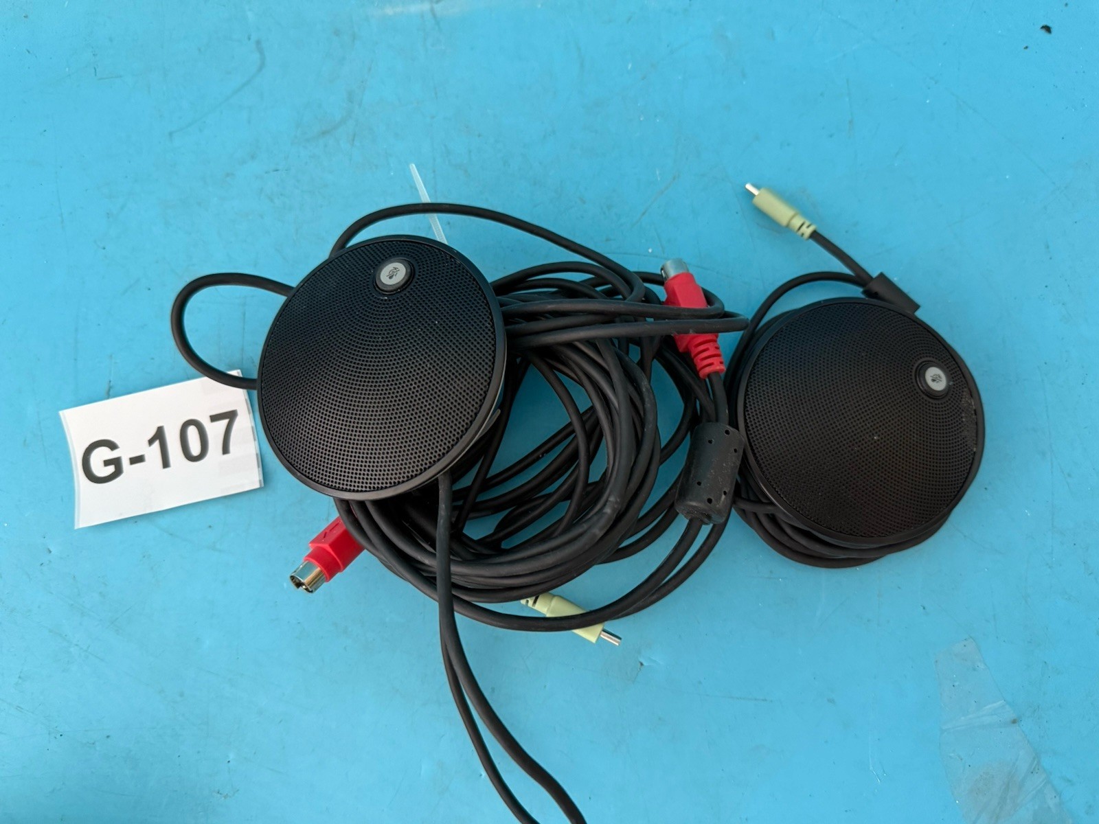 Lot of 2 Logitech GROUP Expansion Microphones V-U0037 P/N 889-000109 Conference