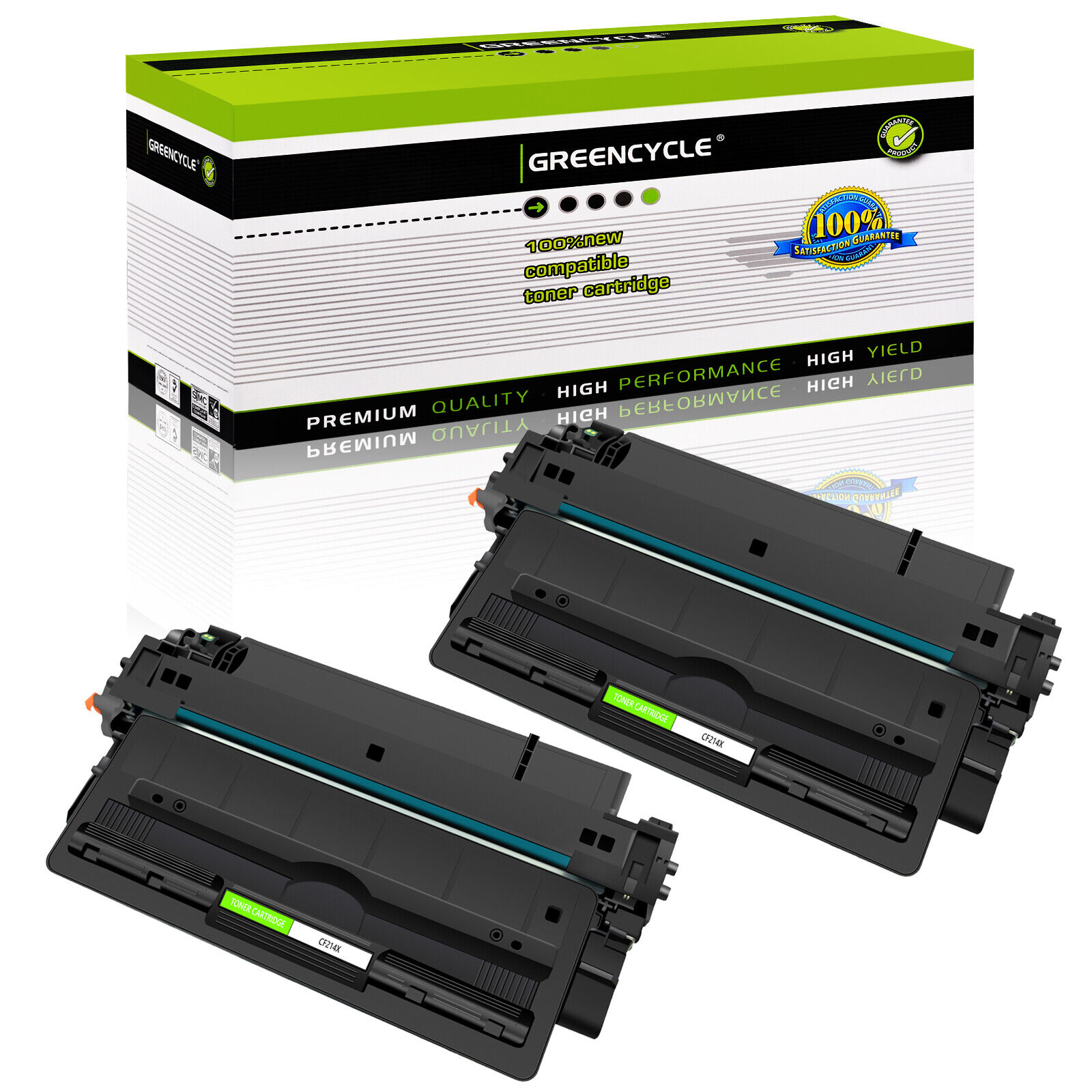 2PK CF214X 14X Toner Cartridge fit for HP LaserJet Enterprise MFP M725dn M725z+ 