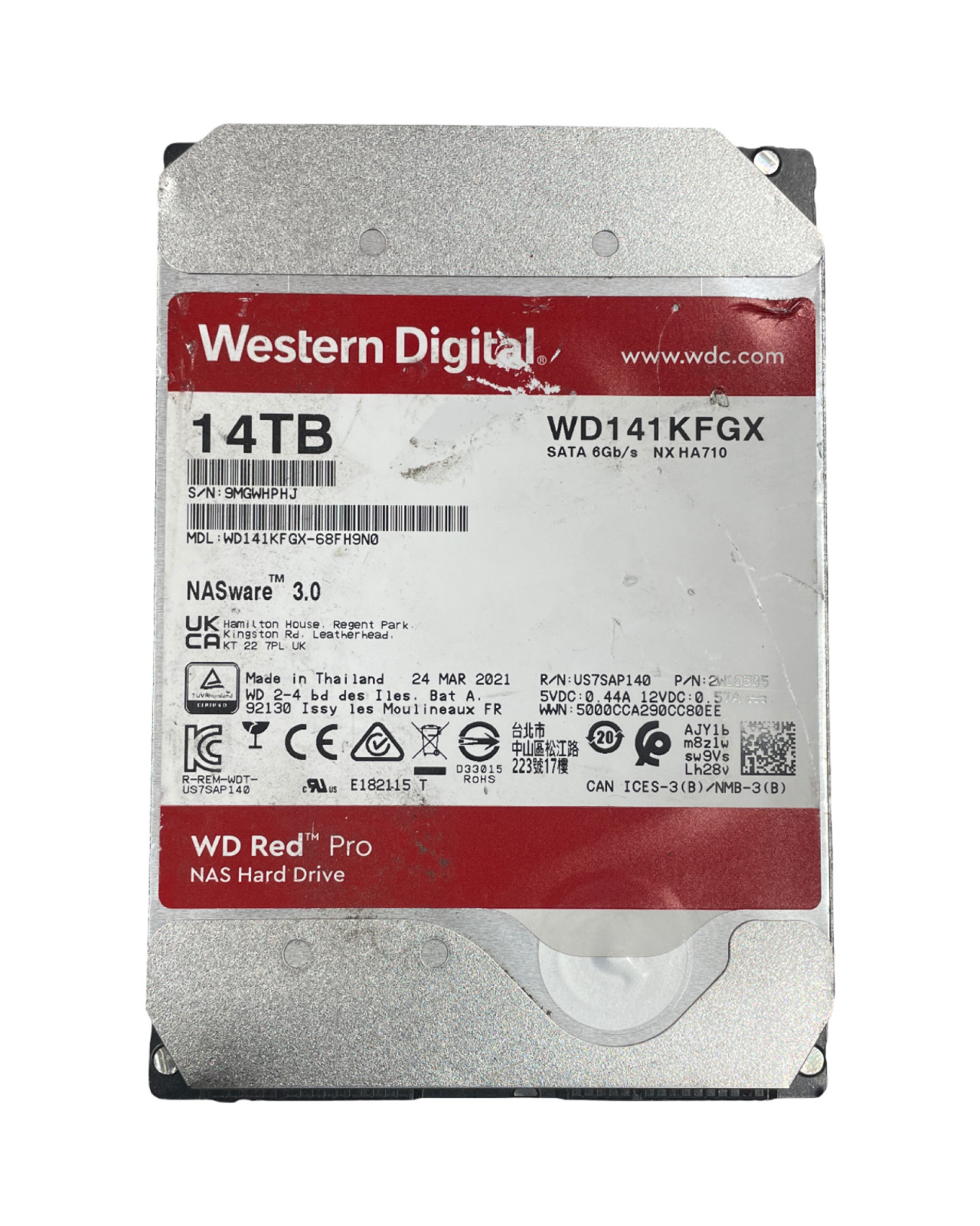 Western Digital WD Red Pro 14TB WD141KFGX 3.5" HDD #21